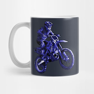 Blue Motocross Mug